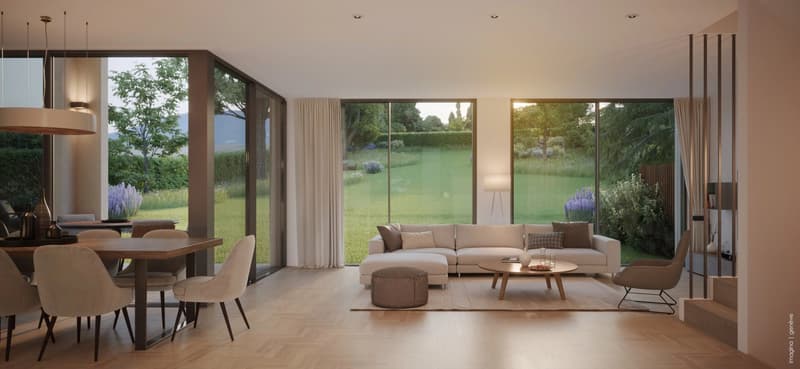 Exceptional contemporary villa with large garden in the heart of Anières (4)