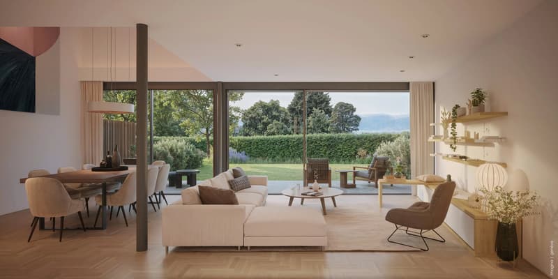 Exceptional contemporary villa with large garden in the heart of Anières (7)