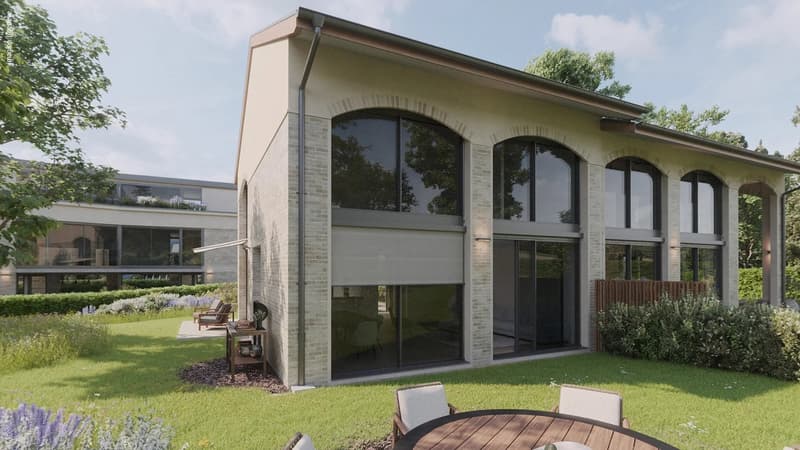 Exceptional contemporary villa with large garden in the heart of Anières (1)