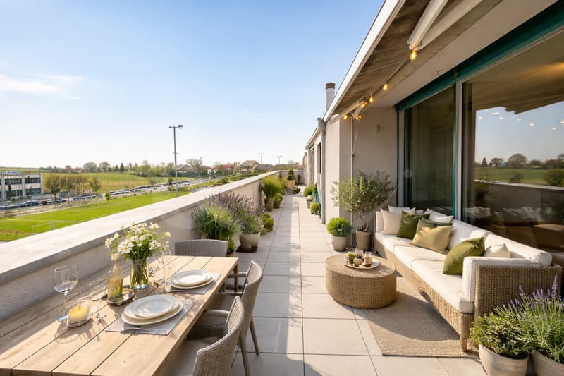 Attique exclusif occupant tout l'étage avec vaste terrasse au coeur de Perly (13)