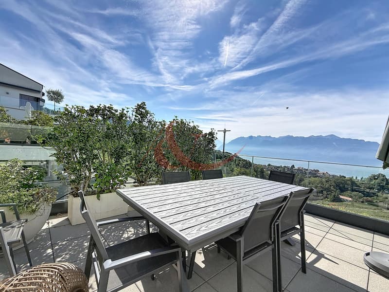 Résidence contemporaine avec vue sur le lac et les Alpes - La Conversion (11)