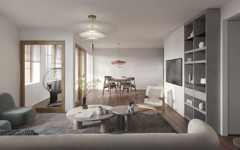 La Sarraz, appartement 2.5 pièces, surface 120 m2 - Lot 4 (1)