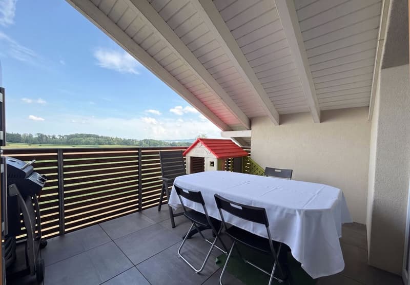 Appartement à vendre à Vallon (à 10 min de Payerne) - 4.5 pièces de 106 m², vue dégagée sur la campagne sans vis-à-vis (11)