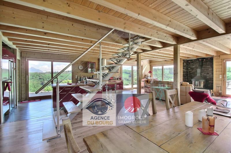 Chalet de standing avec vue dégagée et jardin - La Muraz (4)
