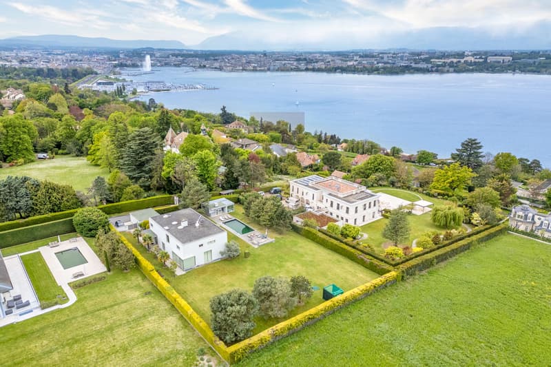 Maison d'architecte à Cologny avec piscine et vue lac (9)