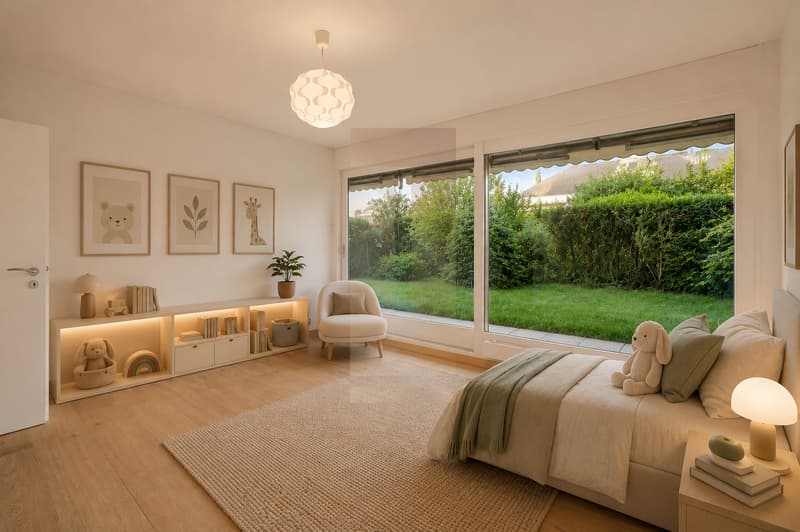 Exceptionnel 6.5 pièces en duplex avec jardin à Champel (9)