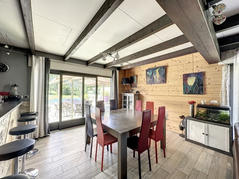 Dépôt 200 m2/500 m2 terrain constructible + Superbe villa avec piscine (7)