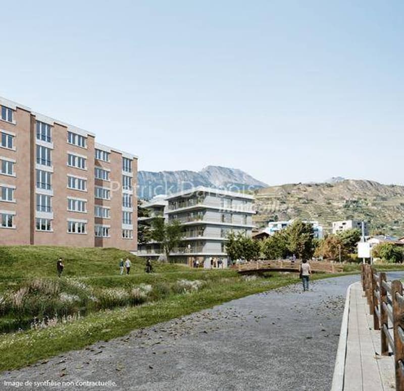 Nouvelle promotion de standing avec 2 immeubles dans le quartier de Vissigen à Sion ; 12 appartements de 5.5 pièces et 4,5 pièces avec jardin, terrasses et vue. (2)