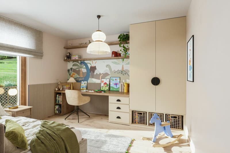 Spacious 3.5-room ground-floor apartment with a loggia, private garden, vegetable garden, basement, and parking space. (5)