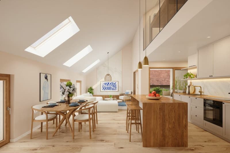 Appartamento di 3,5 locali su due livelli al 2° piano con loggia e orto. (7)