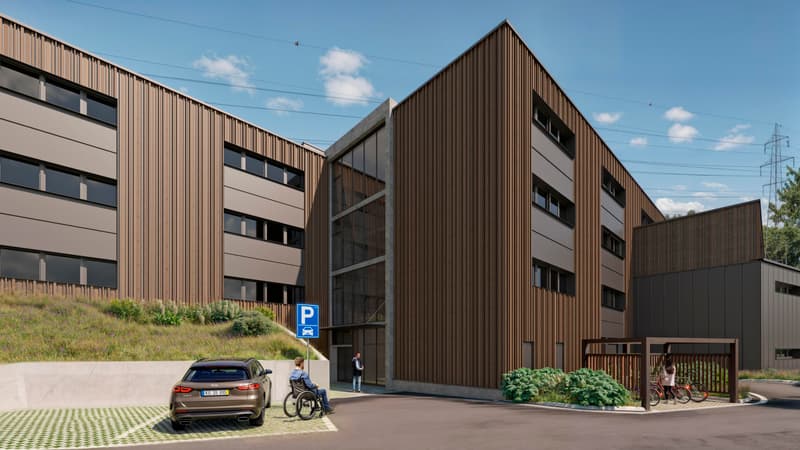 Ateliers & bureaux neufs à louer – ZI Budron, Mont-sur-Lausanne – Lots modulables dès 381 m² – Bâtiment Minergie (5)