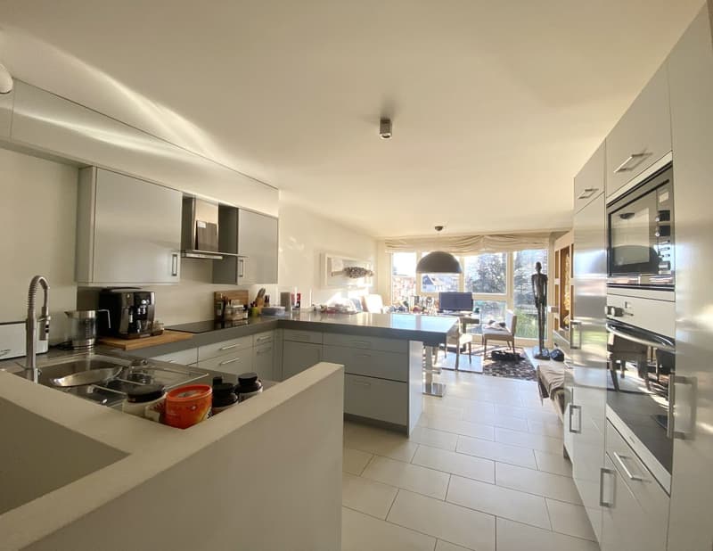 Rare à la vente - Duplex d'exception avec jardin et vue imprenable sur les montagnes (4)