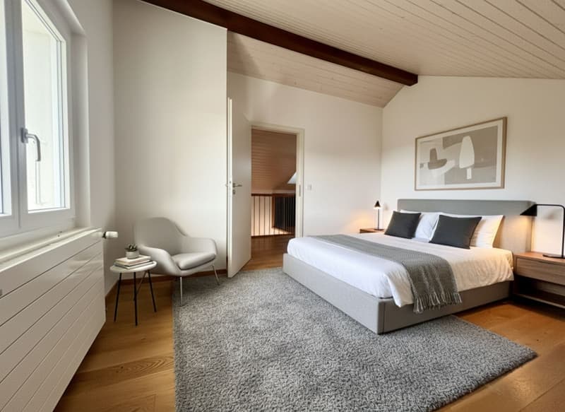 Villa individuelle rénovée de 3 chambres à coucher avec grand jardin à Bremblens-sur-Morges (8)