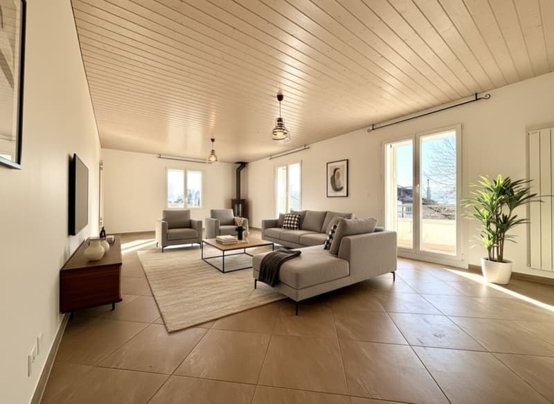 Villa individuelle rénovée de 3 chambres à coucher avec grand jardin à Bremblens-sur-Morges (3)