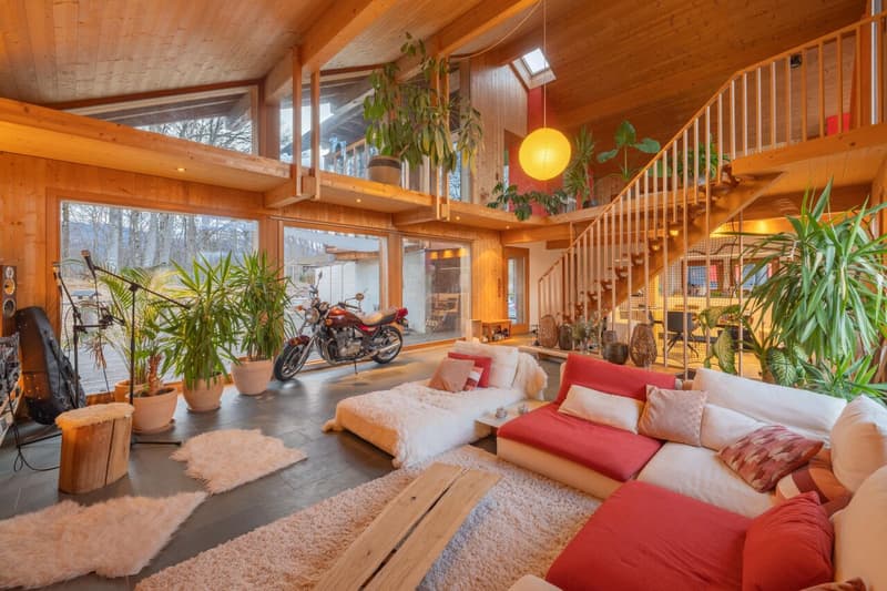 Magnifique villa d'architecte meublée avec 3 chambres au bord du forêt à Saint-Cergue (3)