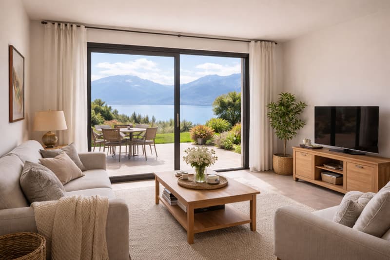 Belle villa jumelle / 3 chambres et un bureau / Vue lac (1)