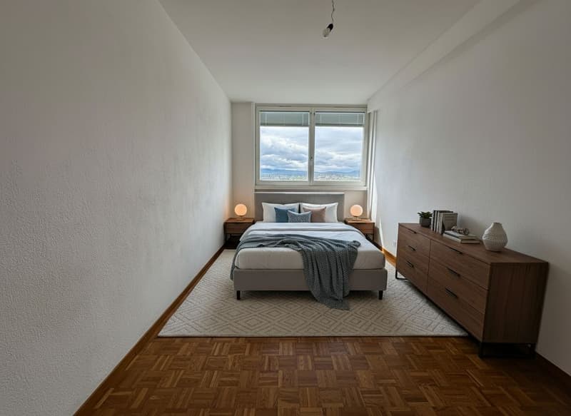Bel appartement avec magnifique vue dégagée 3 pièces / Piscine collective (5)