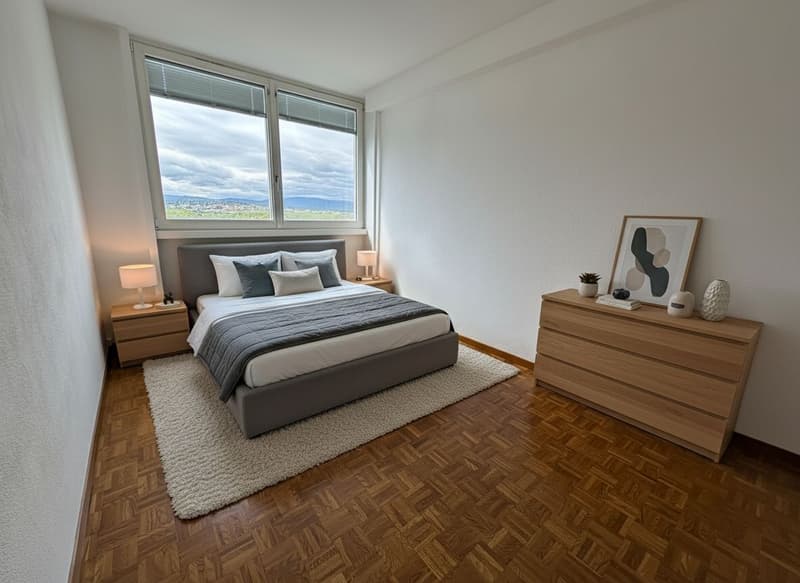 Bel appartement avec magnifique vue dégagée 3 pièces / Piscine collective (6)