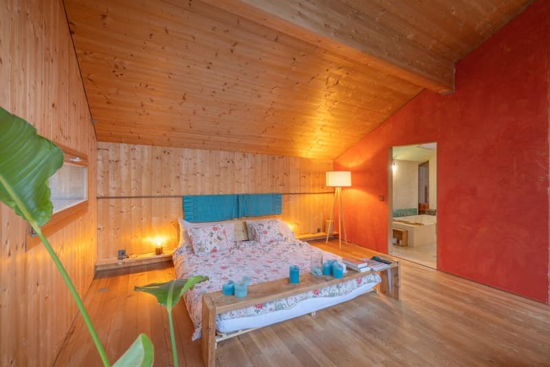 Magnifique villa d'architecte meublée avec 3 chambres au bord du forêt à Saint-Cergue (8)
