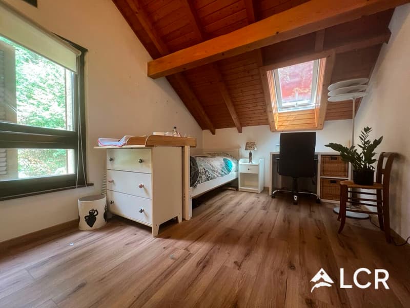 Belle maison de 5.5pièces meublé 4 CHB / 2 SDB / 1 terrasse / 3 places de parc / 1 grand jardin privatif (aucun vis à vis) (6)