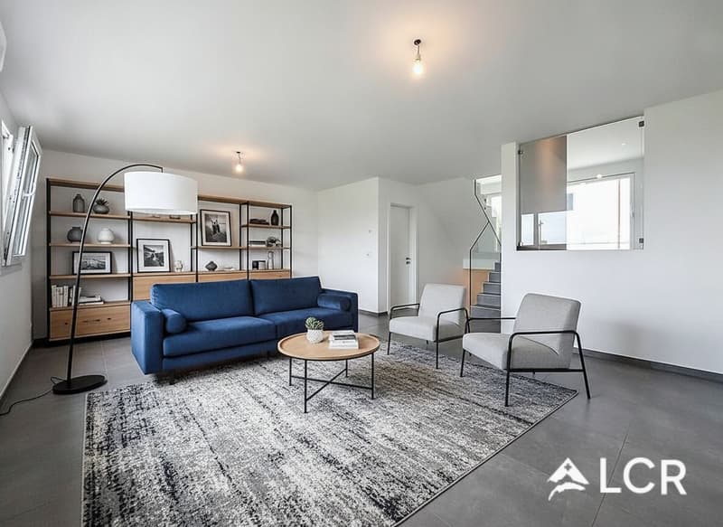 Magnifique appartement de 5.5P / 4 CHB / 2 SDB / 1 balcon / 1 Jardin /2 places de parc (1)