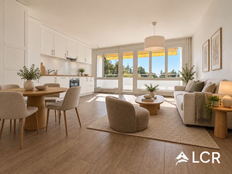 Bel appartement rénové de 4.5 pièces au coeur d'un secteur prisé / 3 CHB / 1 SDB / 1 Terrasse (1)