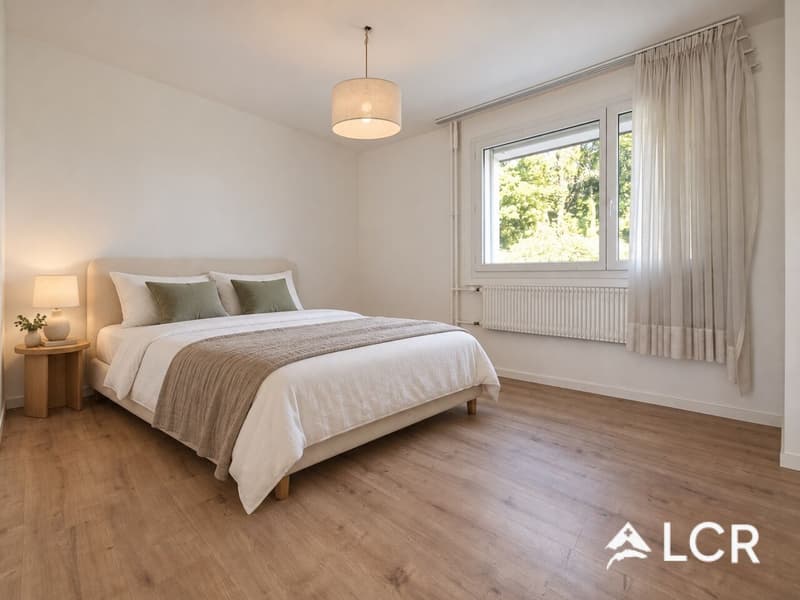 Bel appartement rénové de 4.5 pièces au coeur d'un secteur prisé / 3 CHB / 1 SDB / 1 Terrasse (3)