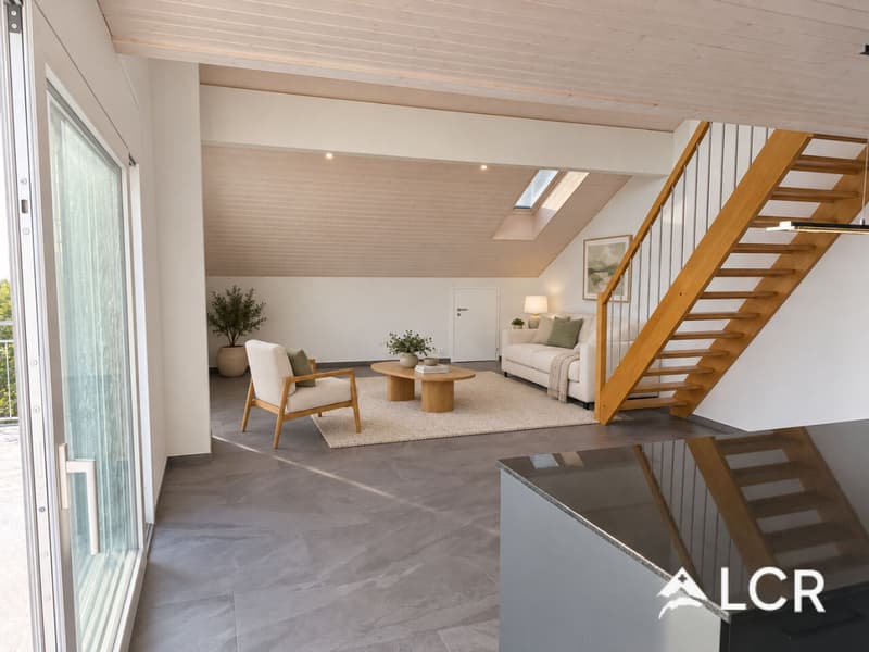 Bel appartement de 2.5p, avec mezzanine // Bottens (5)