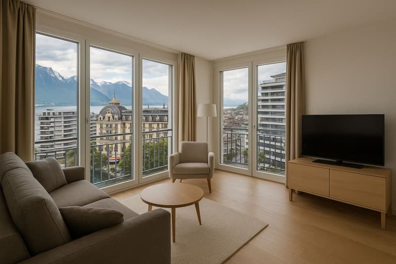 Magnifique duplex meublé de 3.5p // Montreux (1)
