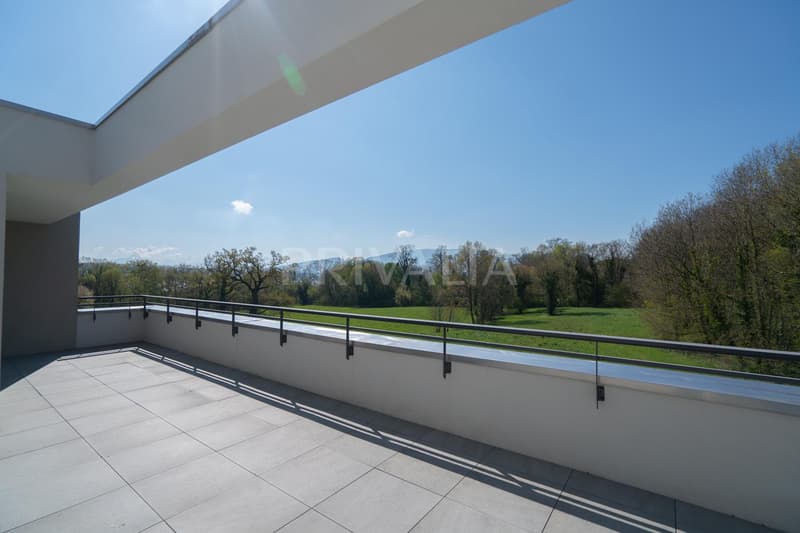 Superbe attique en duplex rénové avec terrasses et vue dégagée (13)