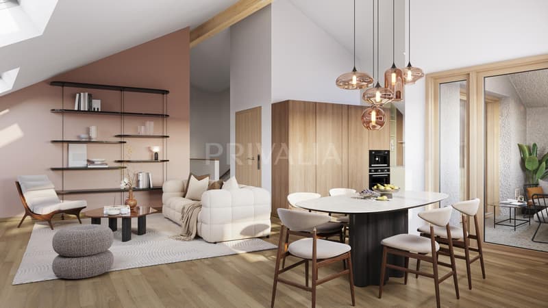 NOUVEAU : Projet Neuf Le Hameau du Bourg - Charmant appartement 4 pièces sous les toits avec loggia (2)