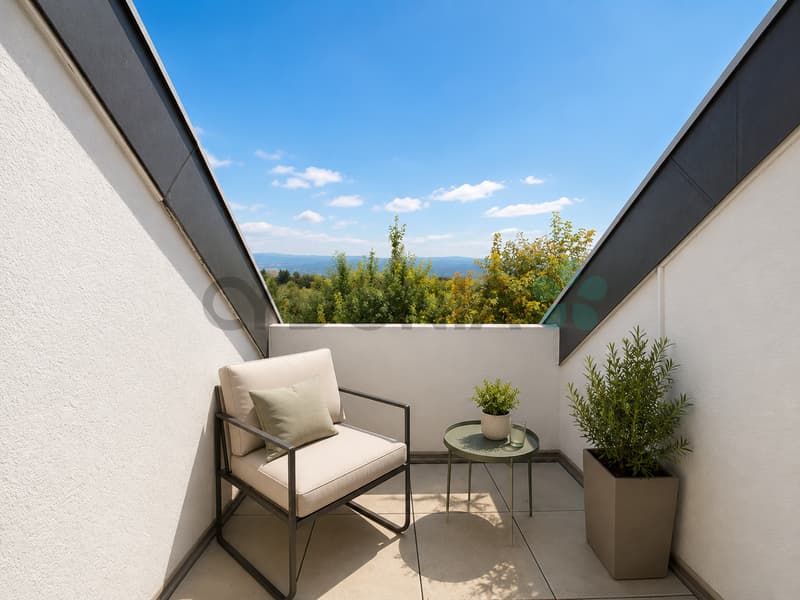 Duplex en attique 3.5 pièces avec terrasse et balcon à Perly (13)