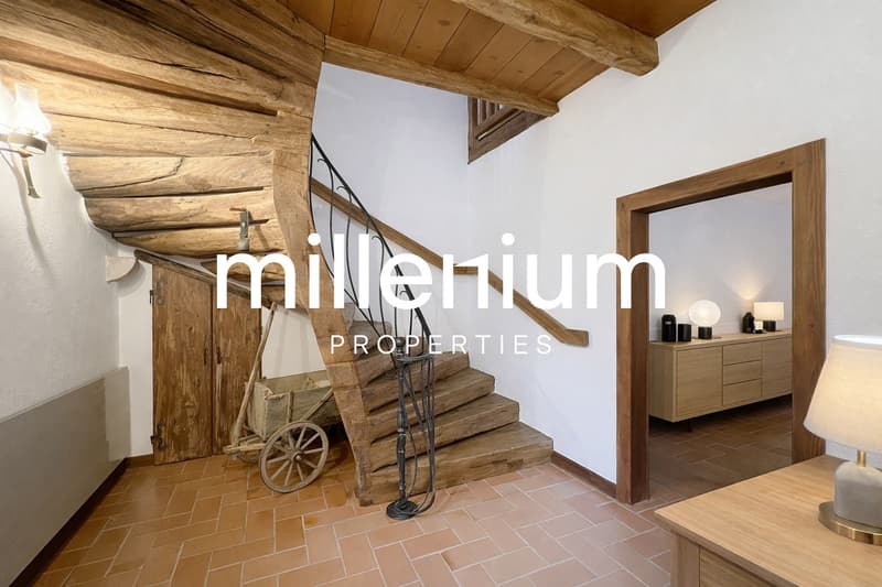 Maison de charme avec jardin arboré à Collex (11)