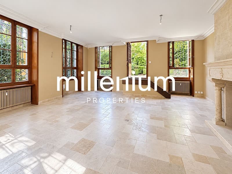 Appartement duplex de charme en rez-de-jardin au Château Barillet --Satigny (3)