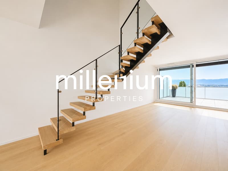 Superbe duplex en attique avec vue Lac et Mont-Blanc à Chêne-Bougeries (8)