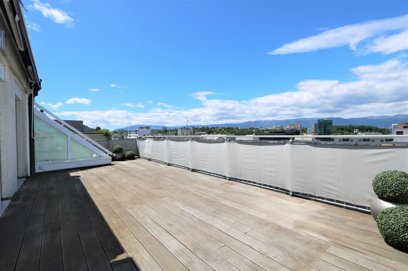 Appartement duplex en attique de 4,5 pièces avec balcon et terrasse en toiture aux Acacias (12)
