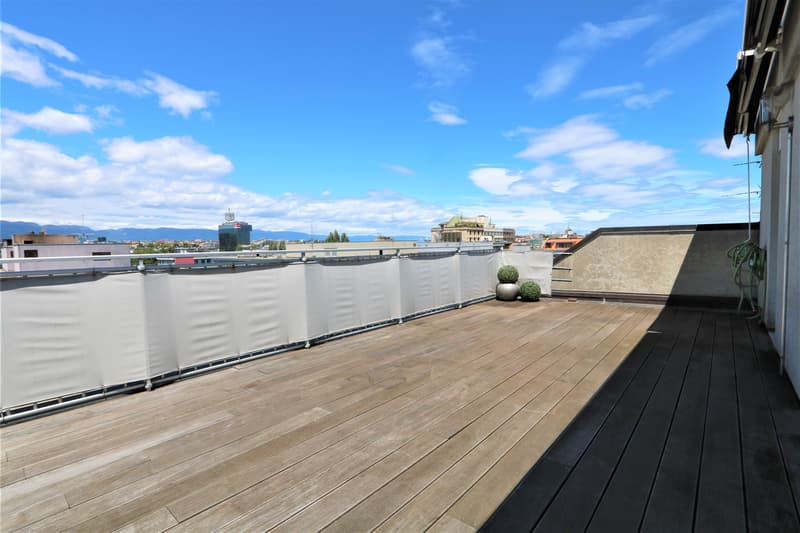Appartement duplex en attique de 4,5 pièces avec balcon et terrasse en toiture aux Acacias (11)