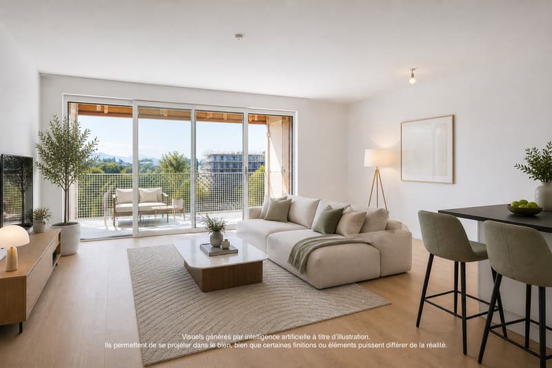 Un appartement neuf, lumineux, idéalement situé au coeur d'Ecublens (1)