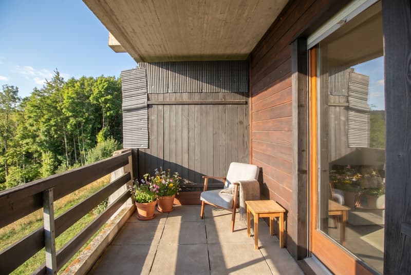 Balcon au 2ème niveau exposé Sud