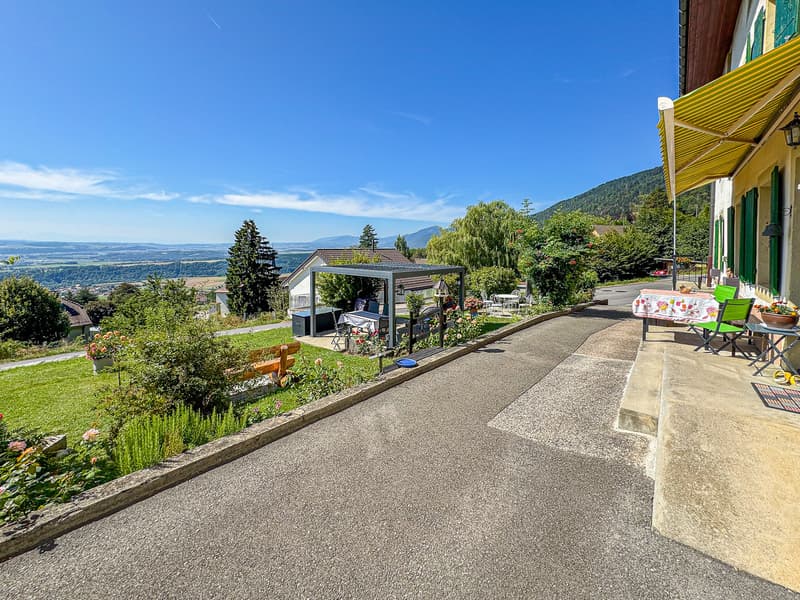 Vue sur la terrasse
