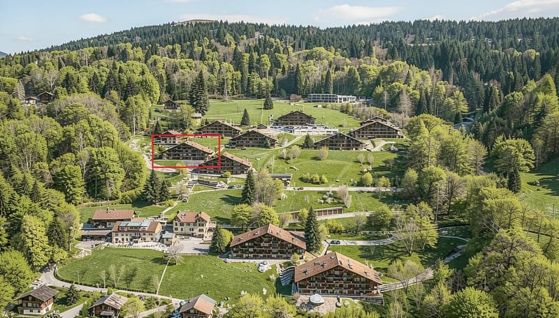 Vue aérienne sur le domaine