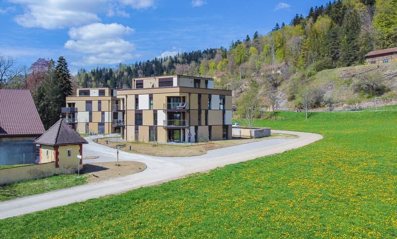 Vue aérienne sur le bâtiment B
