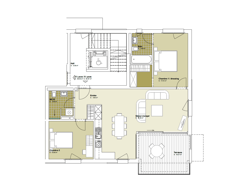 Appartement 3.5 pièces à Fétigny (18)