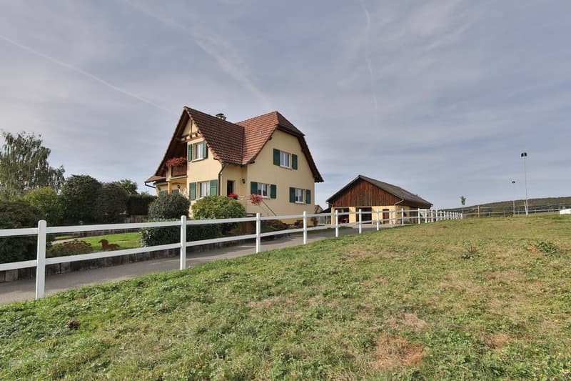 Einfamilienhaus mit Pferdstall – maison individuelle avec écurie pour chevaux (1)