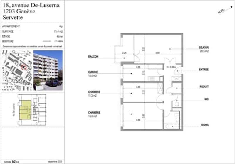 Appartement de 5 pièces au 5éme étage - Avenue de Luserna 18, Genève Charmilles (5)