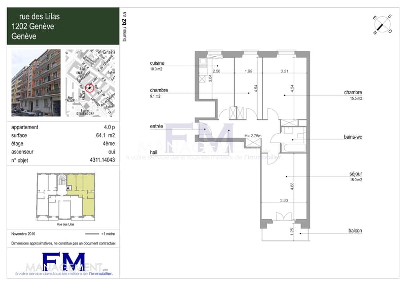 Rue des Lilas - 4 pièces d'env. 64 m² au 4ème étage (7)