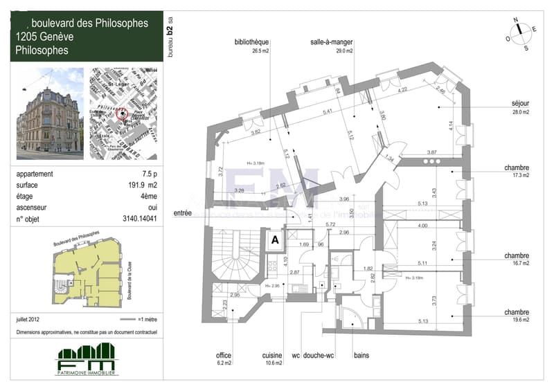 Boulevard des Philosophes - 7,5 pièces d'env. 192 m² au 4ème étage (3)