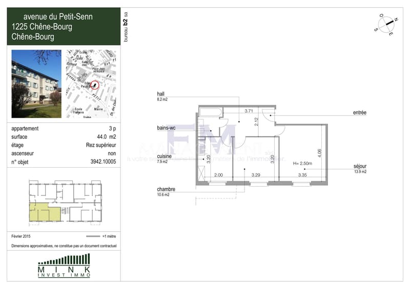 Avenue Petit-Senn ? 3 pièces d'env. 44 m² au rez-de-chaussée (13)