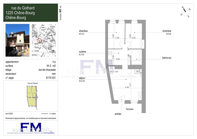 Rue du Gothard ? 4 pièces d'env. 54 m² au rez-de-chaussée (2)