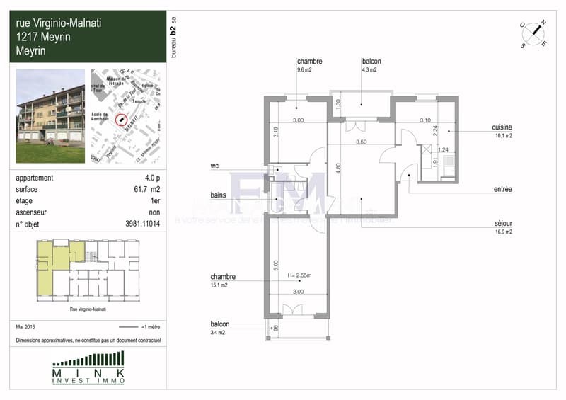 Rue Virginio-Malnati ? 4 pièces d'env. 62 m² au 1er étage (2)